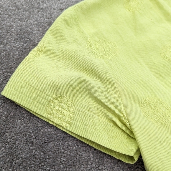 CAMBODIA silk short sleeve button down shirt blouse size Large - Picture 6 of 11